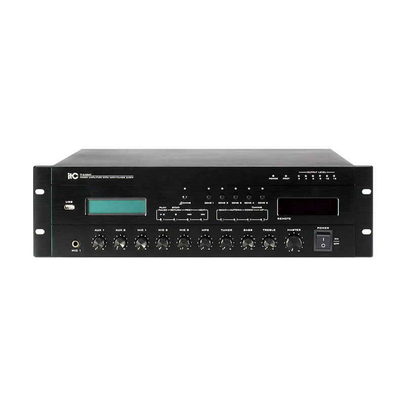 TIC-240MT 5 Zones Mixer Amplifier with MP3 & Tuner | Professional Audio Solution