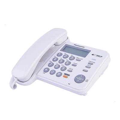 Panasonic KX-TS580 Corded Landline Telephone (White) – Reliable Office & Home Phone
