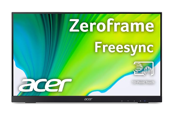 Acer UT222Q 21.5 Inch (54.61cm) Full HD IPS (1920 x 1080 Pixels) 10 Point Touch Monitor with AMD FreeSync Technology 75Hz 