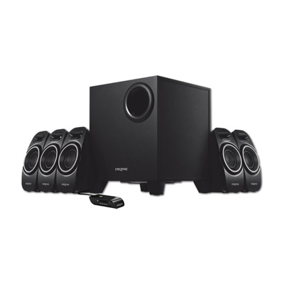 Creative A550 SBS 5.1 Speaker System with Wired Remote & Bass Control – Black