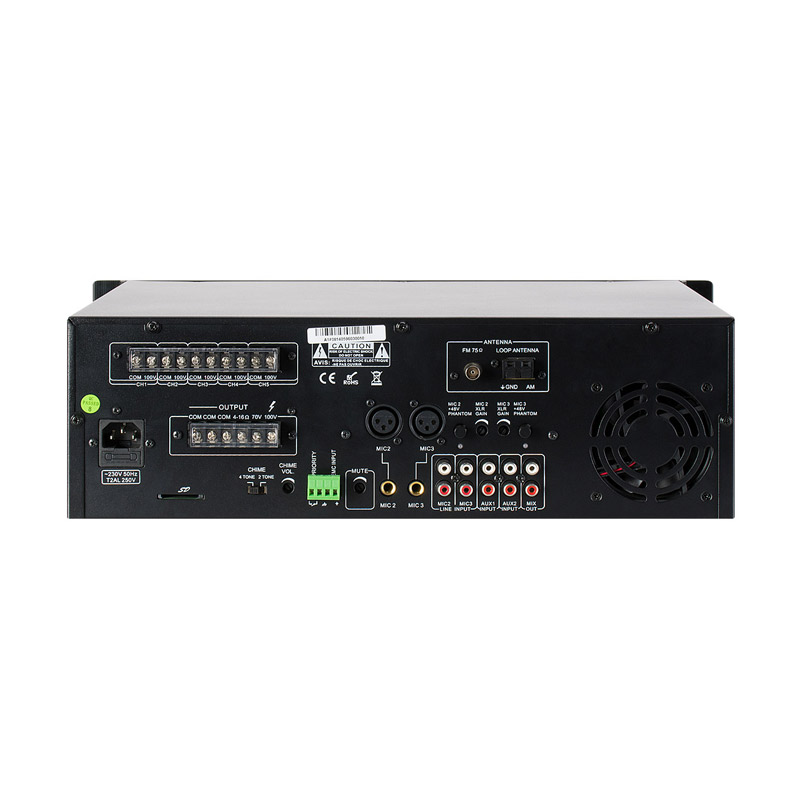 TIC-240MT 5 Zones Mixer Amplifier with MP3 & Tuner | Professional Audio Solution