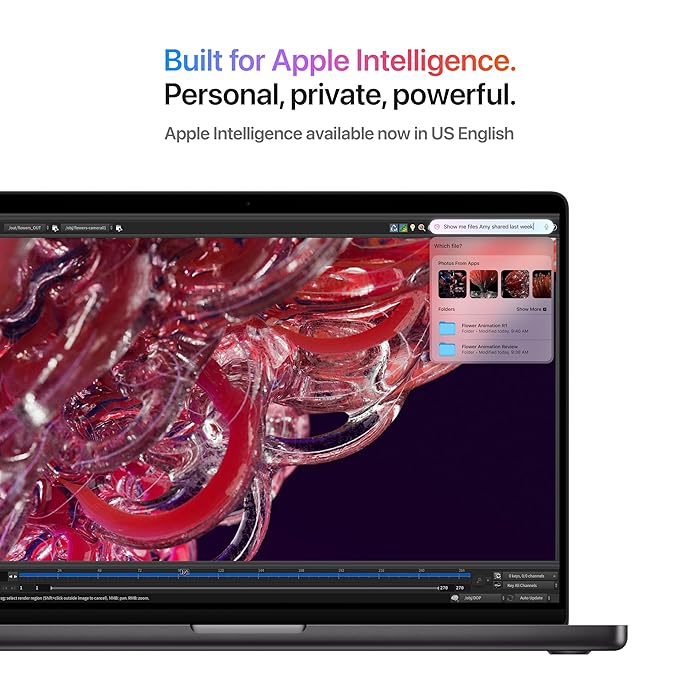 Apple 2024 MacBook Pro Laptop with M4 Pro chip with 14‑core CPU and 20‑core GPU: Built for Apple Intelligence, (14.2″) Liquid Retina XDR Display, 24GB Unified Memory, 1TB SSD Storage