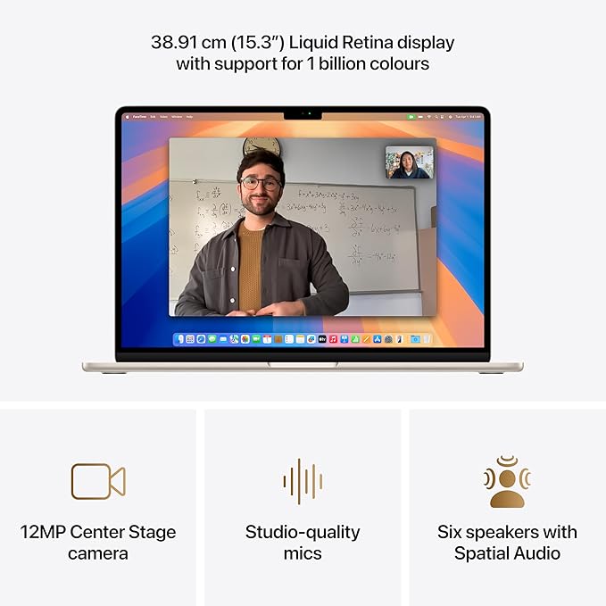 Apple 2025 MacBook Air (15-inch, Apple M4 chip with 10-core CPU and 10-core GPU, 16GB Unified Memory, 512GB)