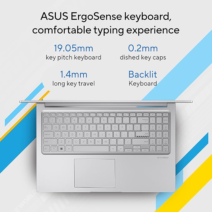 ASUS Vivobook 15, Intel Core i3-1315U 13th Gen | 15.6" FHD | 8GB RAM | 512GB SSD | Win11