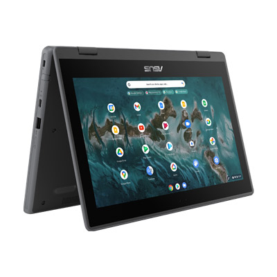 ASUS Chromebook CR1100FKA 11.6" Touchscreen Laptop – Intel Celeron N4500, 4GB RAM, 64GB eMMC, Chrome OS