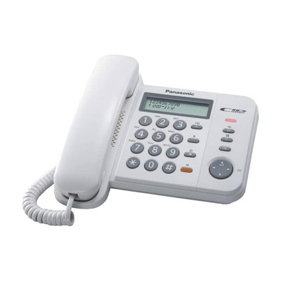 Panasonic KX-TS580 Corded Landline Telephone (White) – Reliable Office & Home Phone
