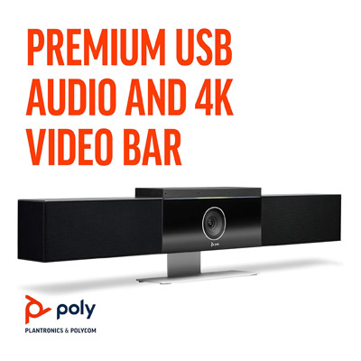 Poly Studio 4K USB Video Conference System | Camera, Mic & Speaker Bar – Condition: Camera Not Working