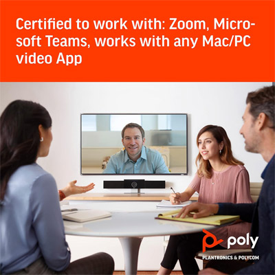 Poly Studio 4K USB Video Conference System | Camera, Mic & Speaker Bar – Condition: Camera Not Working