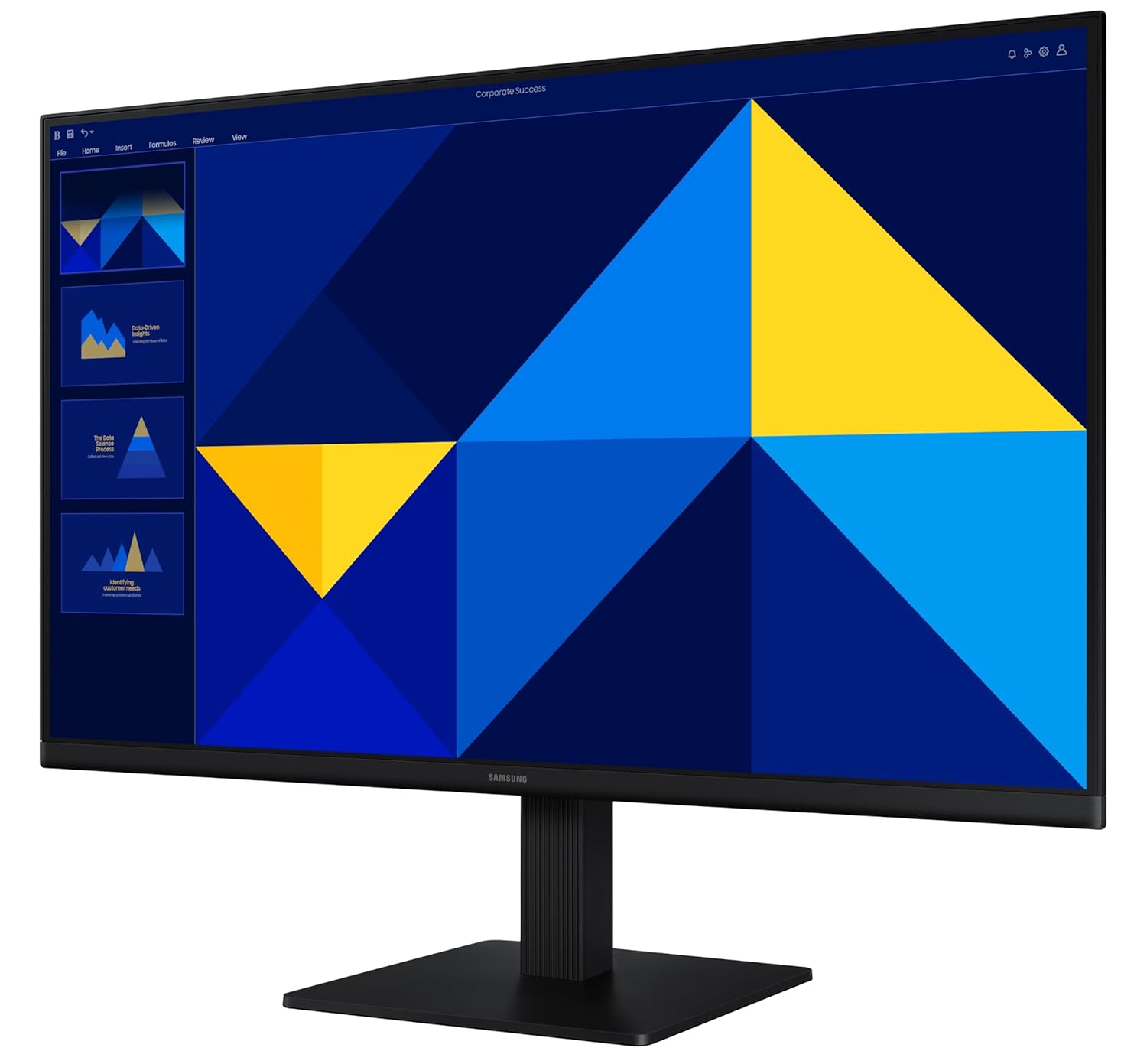Samsung 24" (60.5 cm) S3 Flat Monitor|Super Slim Borderless Design|IPS Panel|FHD 1920 x 1080|100 Hz|5 ms|Ports-HDMI,VGA Black