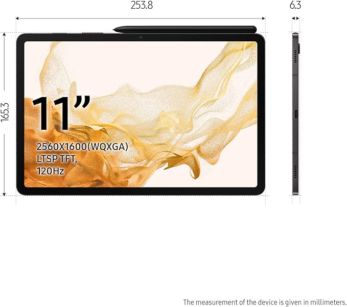 Samsung Galaxy Tab S8 5G 128GB (Dark Grey) SM-X706B - International version 11 8gb Ram/128gb Rom