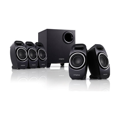 Creative A550 SBS 5.1 Speaker System with Wired Remote & Bass Control – Black