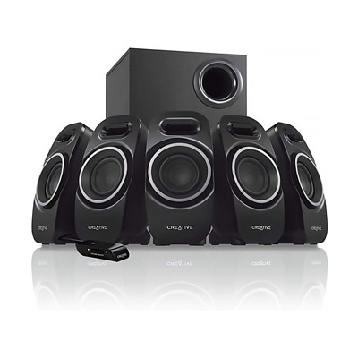 Creative A550 SBS 5.1 Speaker System with Wired Remote & Bass Control – Black