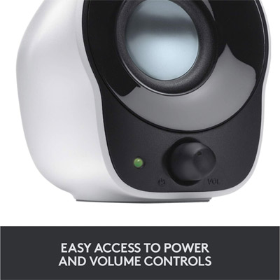 Logitech Stereo Speakers Z120 – USB Powered, Compact Design, White