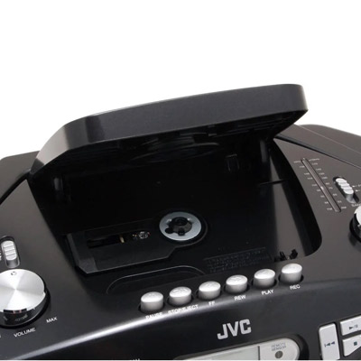 JVC RC-EZ37V Portable CD Radio Cassette Player Recorder | Hyper Bass Sound System