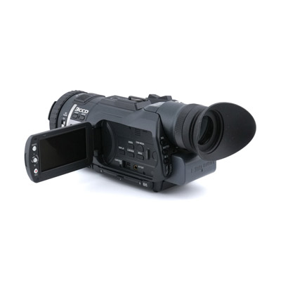 JVC GY-HM100 HD Camcorder – Dual SDHC Professional Hand-Held Camera (No Charger)