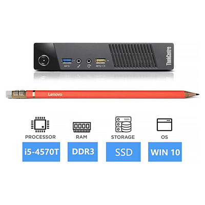 Lenovo ThinkCentre M73 Tiny Mini PC | Intel i5 | 4GB RAM | 128GB SSD | Win 10 Pro